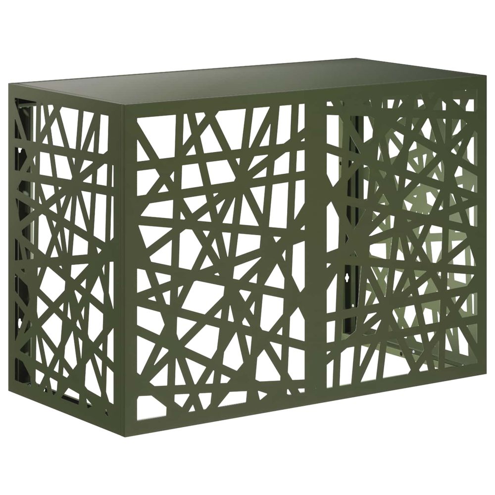Housse de climatiseur vert olive 100 x 50 x 70 cm acier