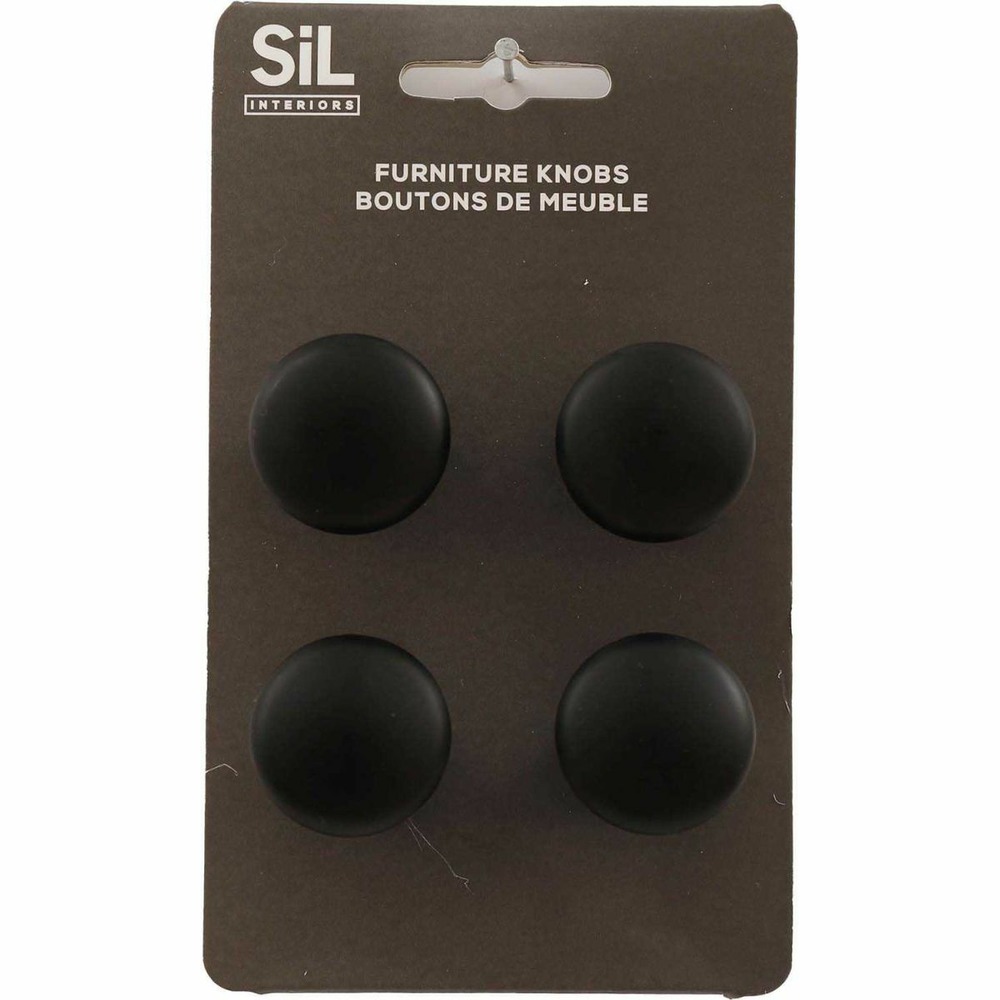 Ensemble de 4 boutons de meuble en alu noir