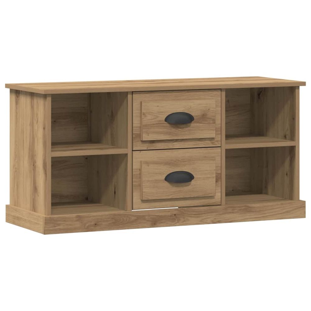 Meuble tv 99,5 x 35,5 x 48 cm chêne artisanal bois d'ingénierie