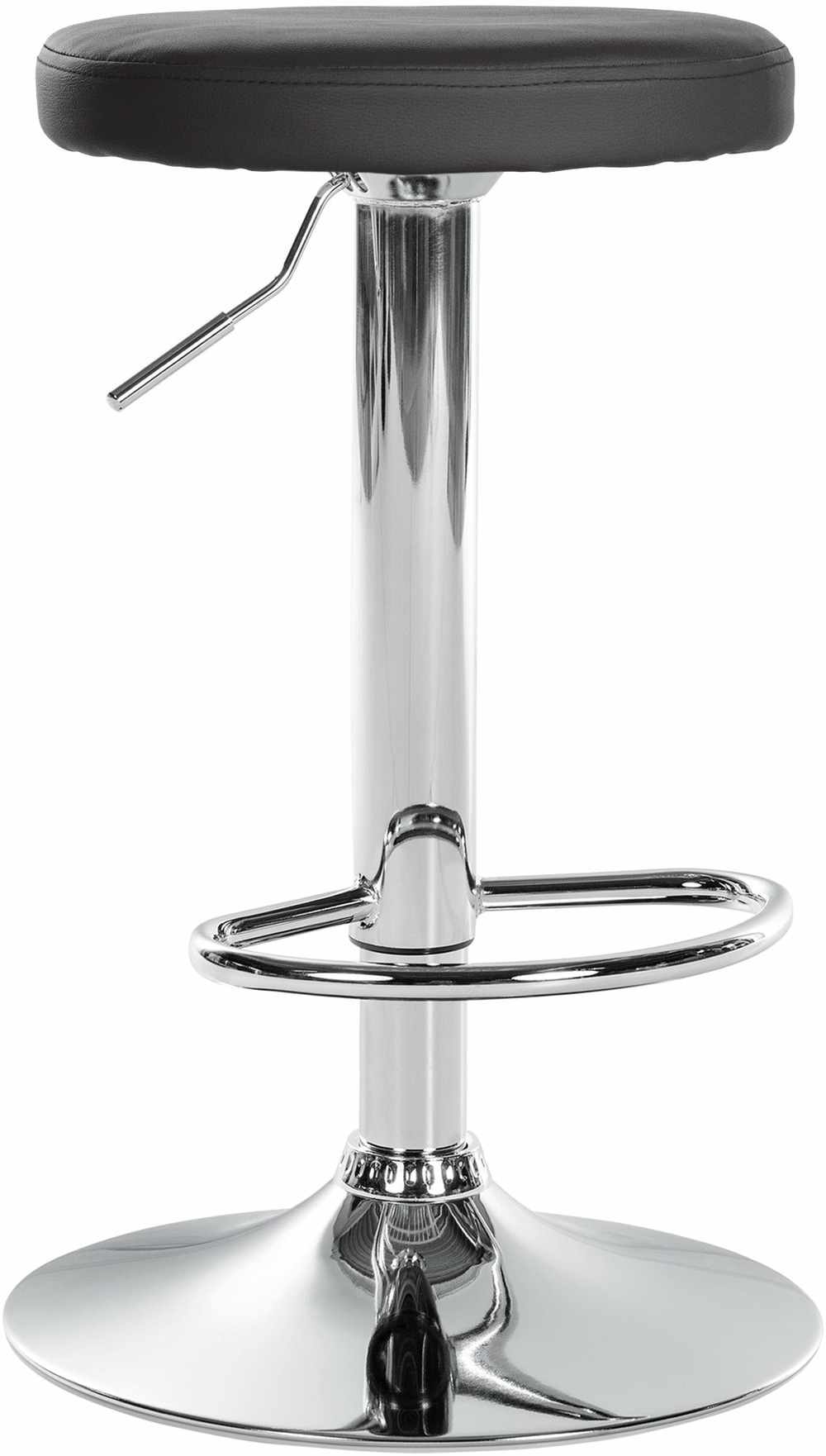 Tabouret de bar ponte simili cuir chromé