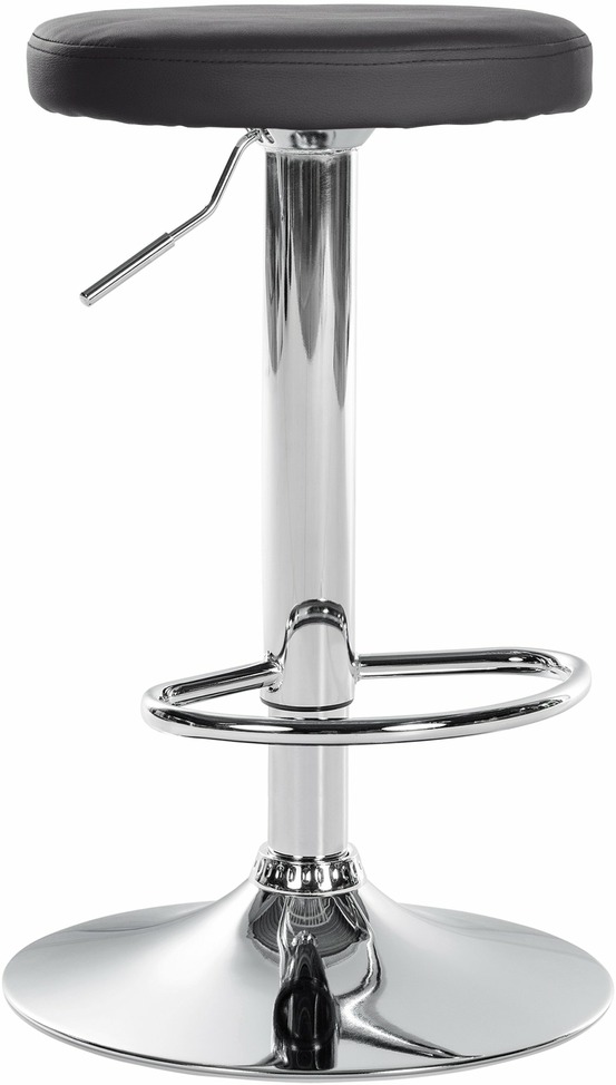 Tabouret de bar ponte simili cuir chromé