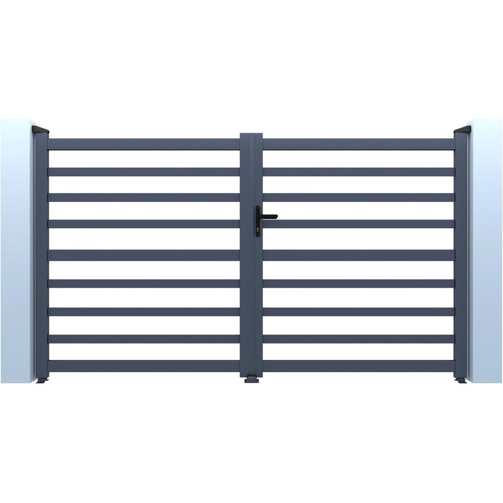 Portail aluminium ajouré 