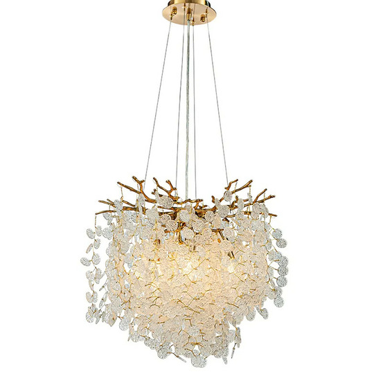 Lustre kelly goutte fer verre 30x40x40cm