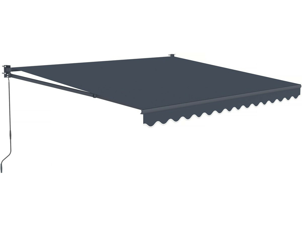 Auvent store banne rétractable en aluminium 2,5 x 3 m 