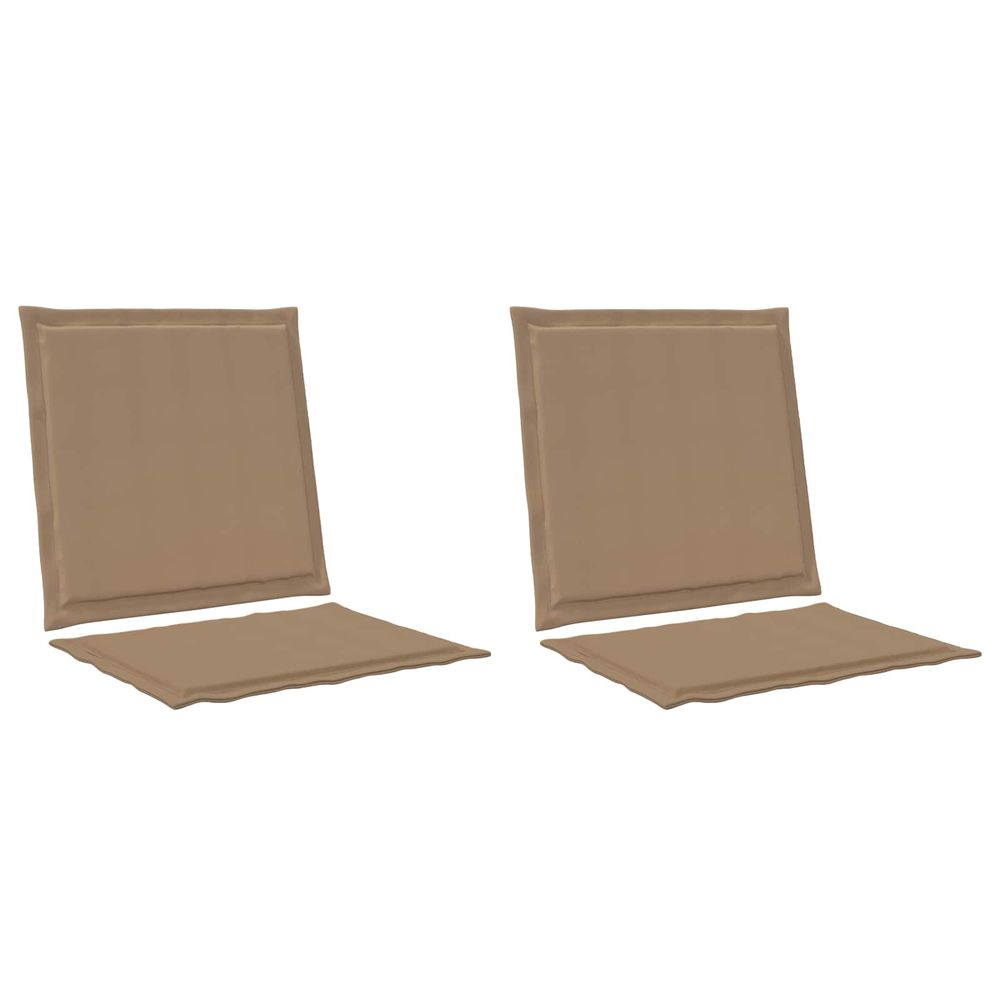 Coussins de siège et de dos polyester taupe 47 x 45 x 2 cm