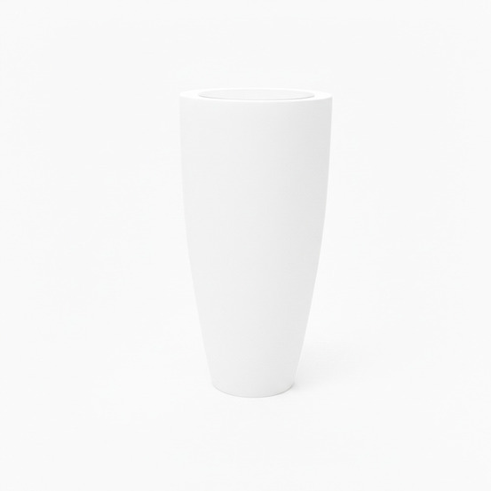 Pot conique 3 en 1 dessus polyéthylène blanc