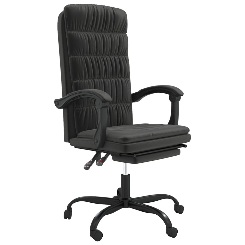 Fauteuil inclinable de bureau noir velours