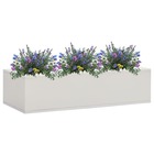 Boîte à fleurs de bureau 90 x 40 x 23 cm acier gris clair