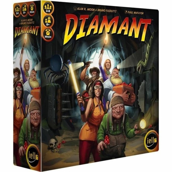 Jeu de société diamant - iello exploration de grotte et collecte de diamants