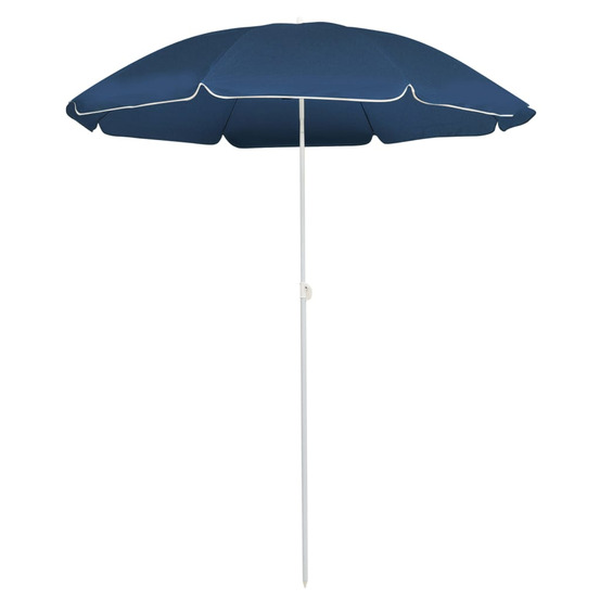 Parasol de jardin avec mât en acier bleu 180 cm