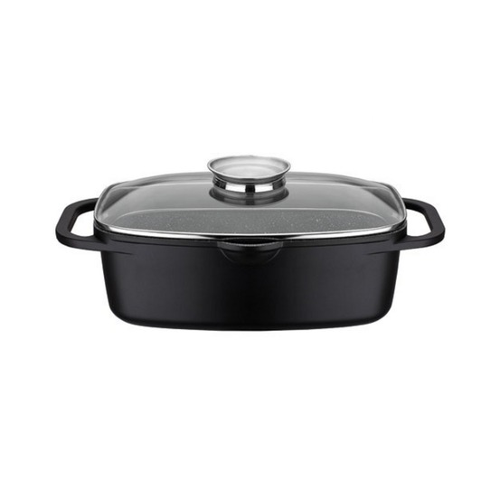 Cocotte réctagulaire aluminium 33cm noir - 382983