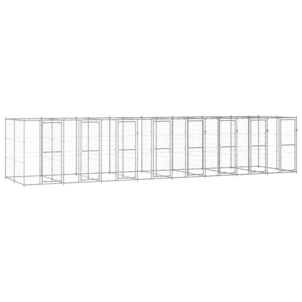 Chenil extérieur acier galvanisé 19,36 m²