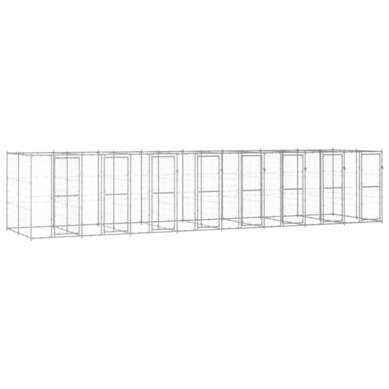 Chenil extérieur acier galvanisé 19,36 m²