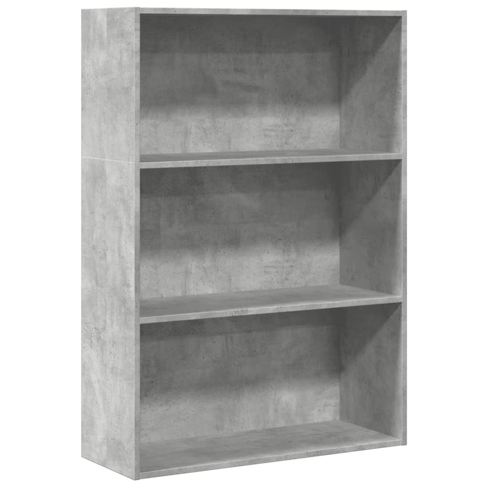 Bibliothèque gris béton 80x30x114 cm bois d'ingénierie