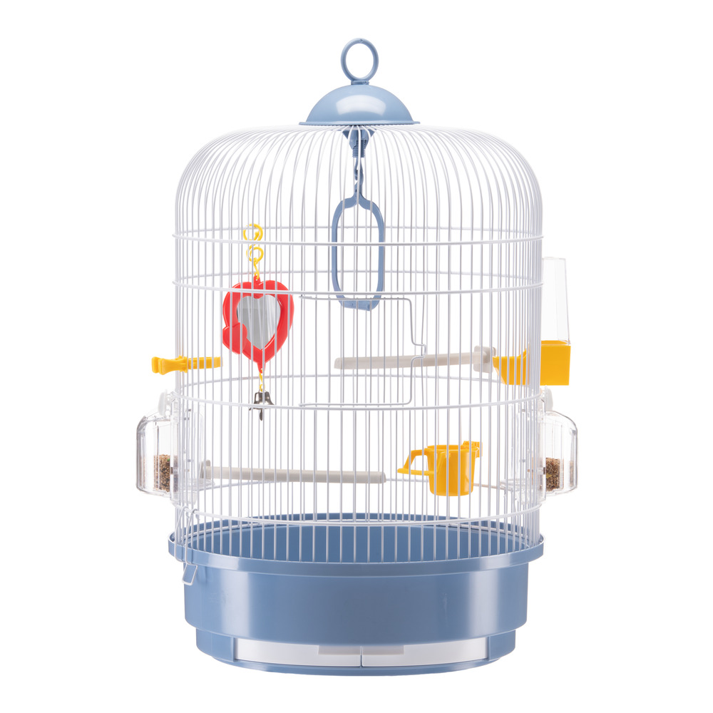 Ferplast cage à oiseaux regina cage pour oiseaux, canaris, perruches ondulées, en métal, accessoires inclus mangeoires rotatives