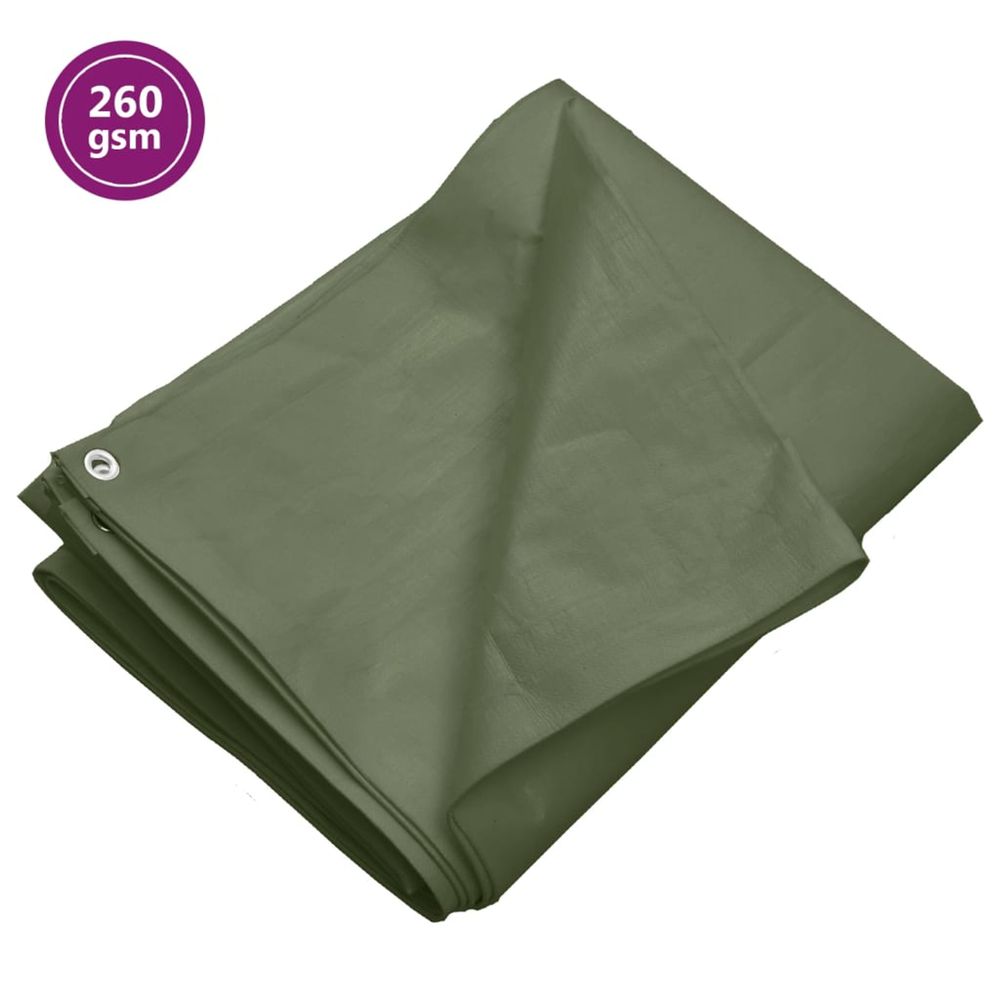 Bâche 260 g/m² 6x6 m vert pehd