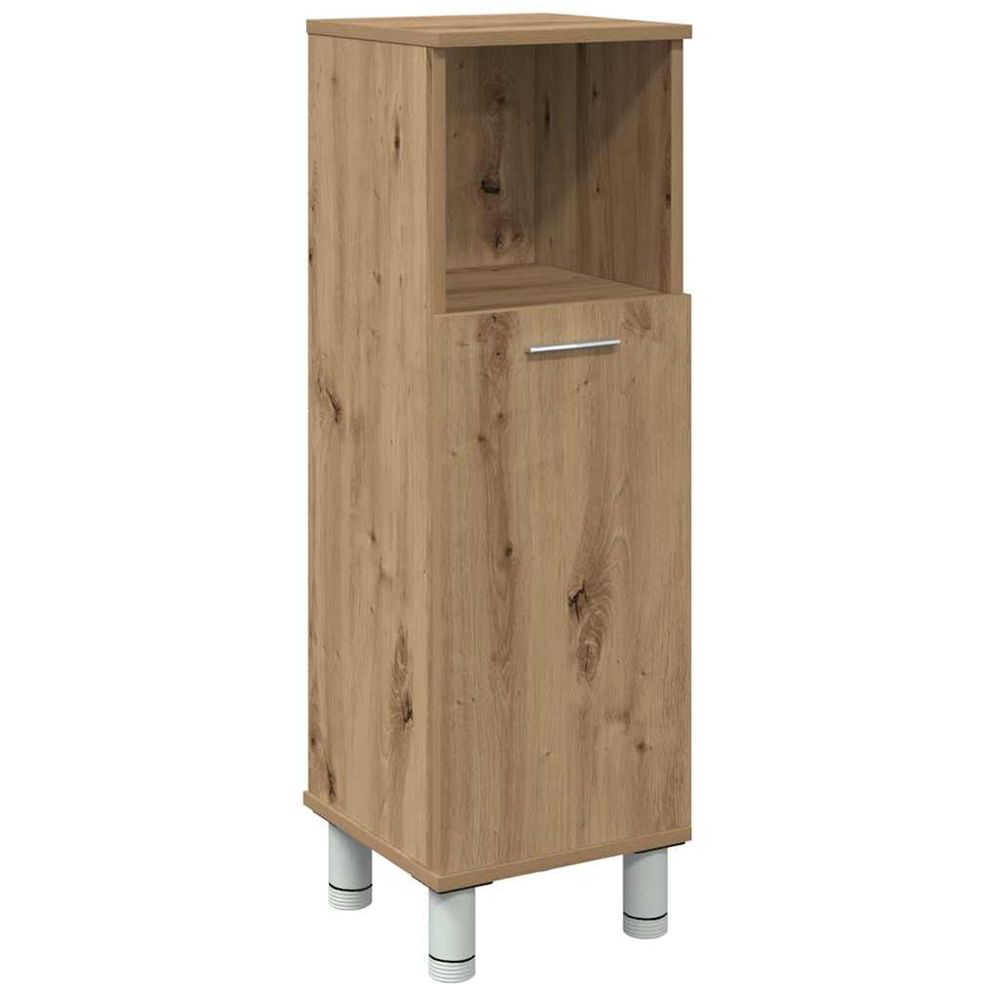 Armoire de bain chêne artisanal 30x30x95 cm bois d'ingénierie