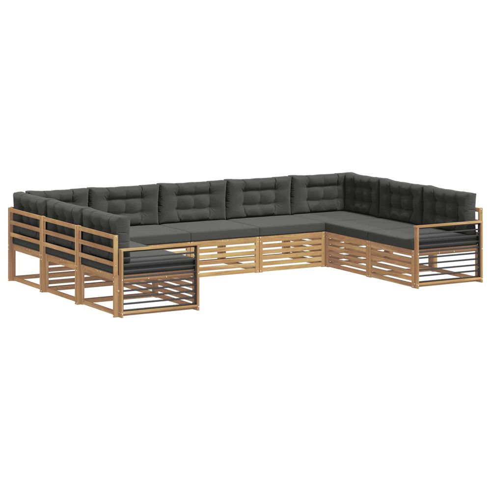 Ensemble de canapés d'extérieur 9 pc blanc et anthracite