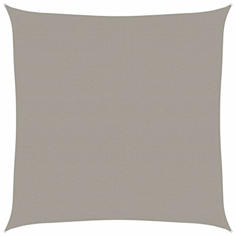 Voile d'ombrage 160 g/m² carré gris clair 5x5 m pehd