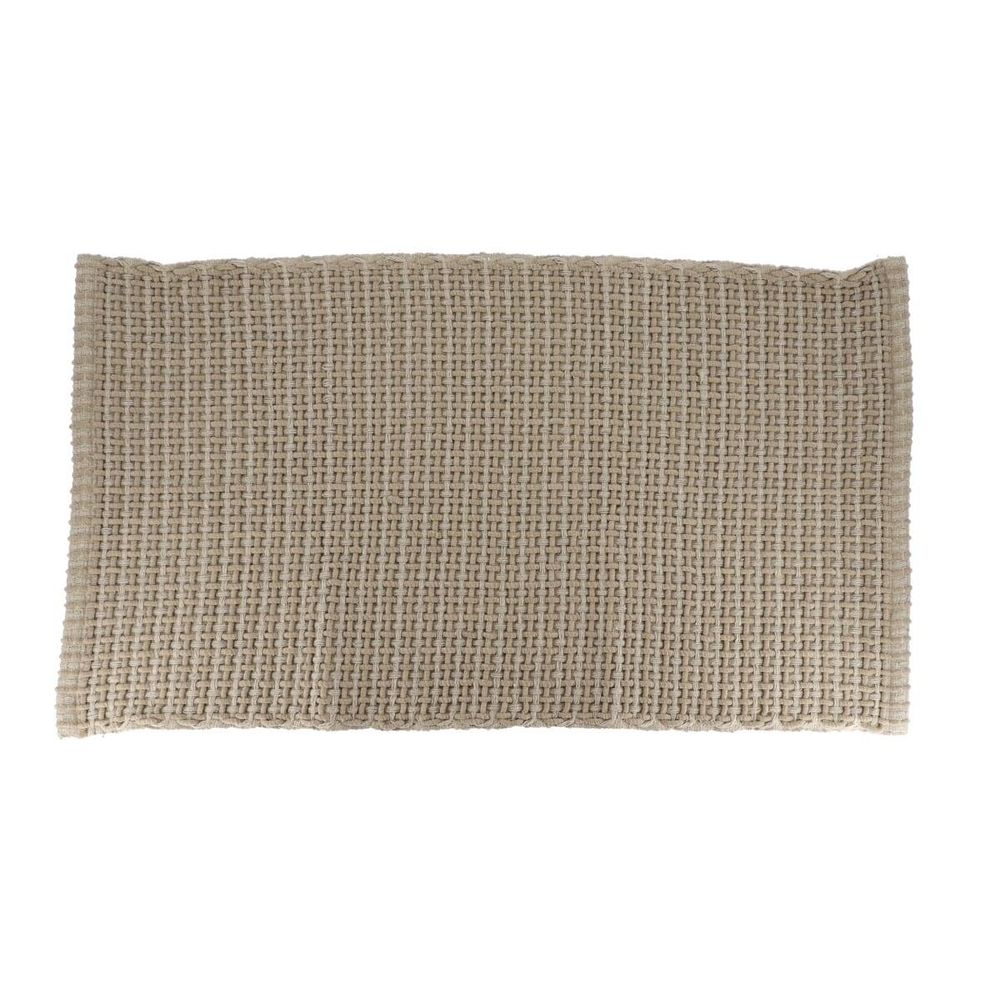 Tapis mimetisme polyester/coton tresse 50x90 cm - taupe
