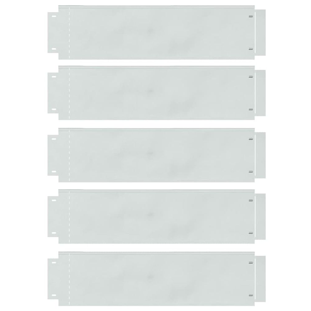Bordures de pelouse 5 pc 100 x 25 x 0,07 cm acier galvanisé
