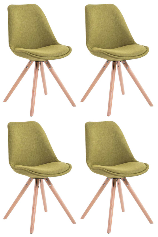 Lot de 4 chaises toulouse tissu natura rondes
