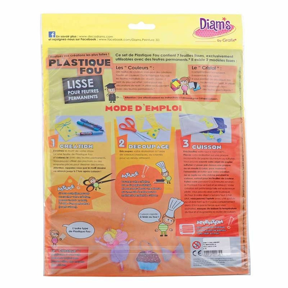 Plastique fou - 7 feuilles colorées