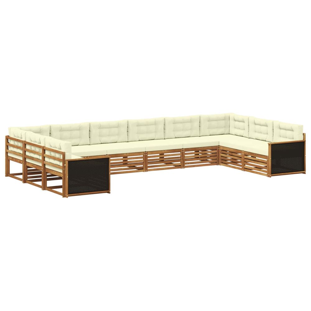 Ensembles de canapés 10 pc bois d'acacia massif