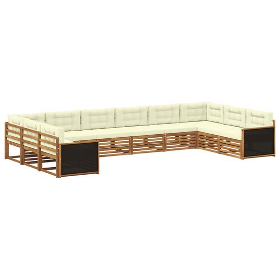 Ensembles de canapés 10 pc bois d'acacia massif