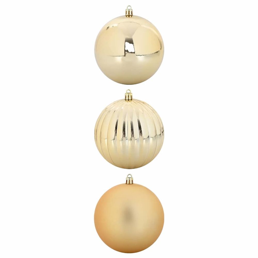 Ensemble de boules de noël xxl 3 pc doré ø 25 cm plastique
