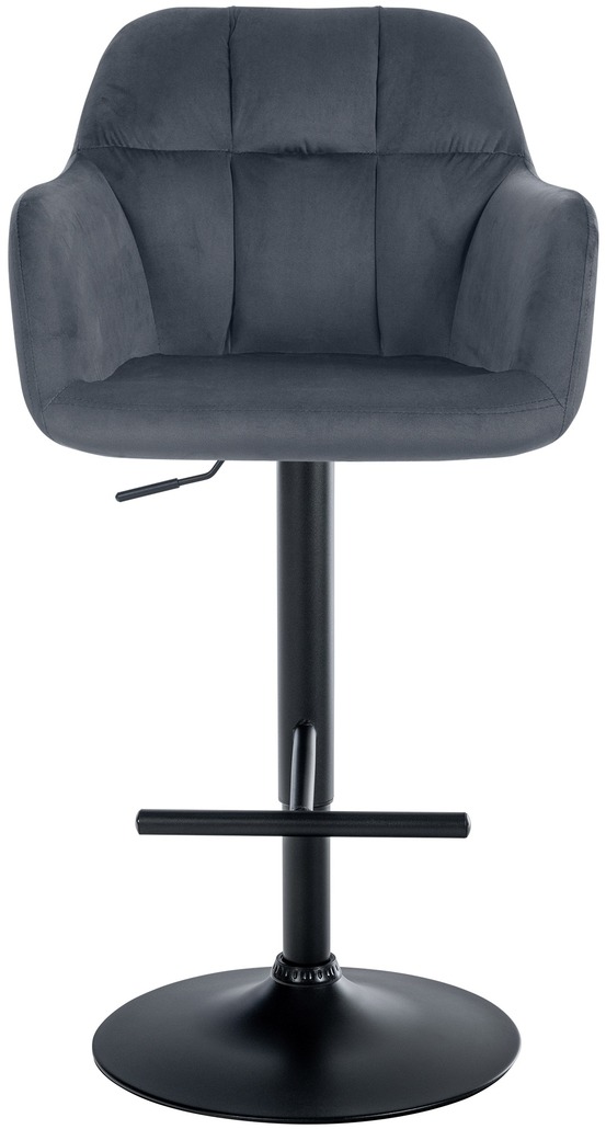 Tabouret de bar natoma velours noir