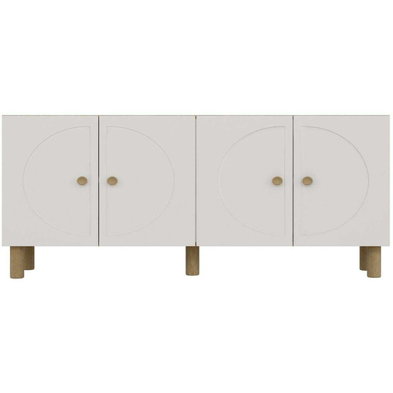 Buffet 4 portes en aggloméré inci bohem blanc