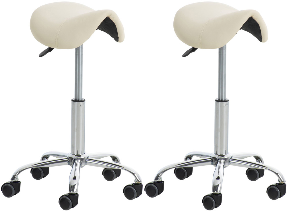 Lot de 2 tabourets de travail reno simili cuir