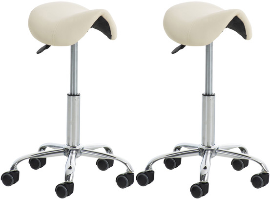 Lot de 2 tabourets de travail reno simili cuir