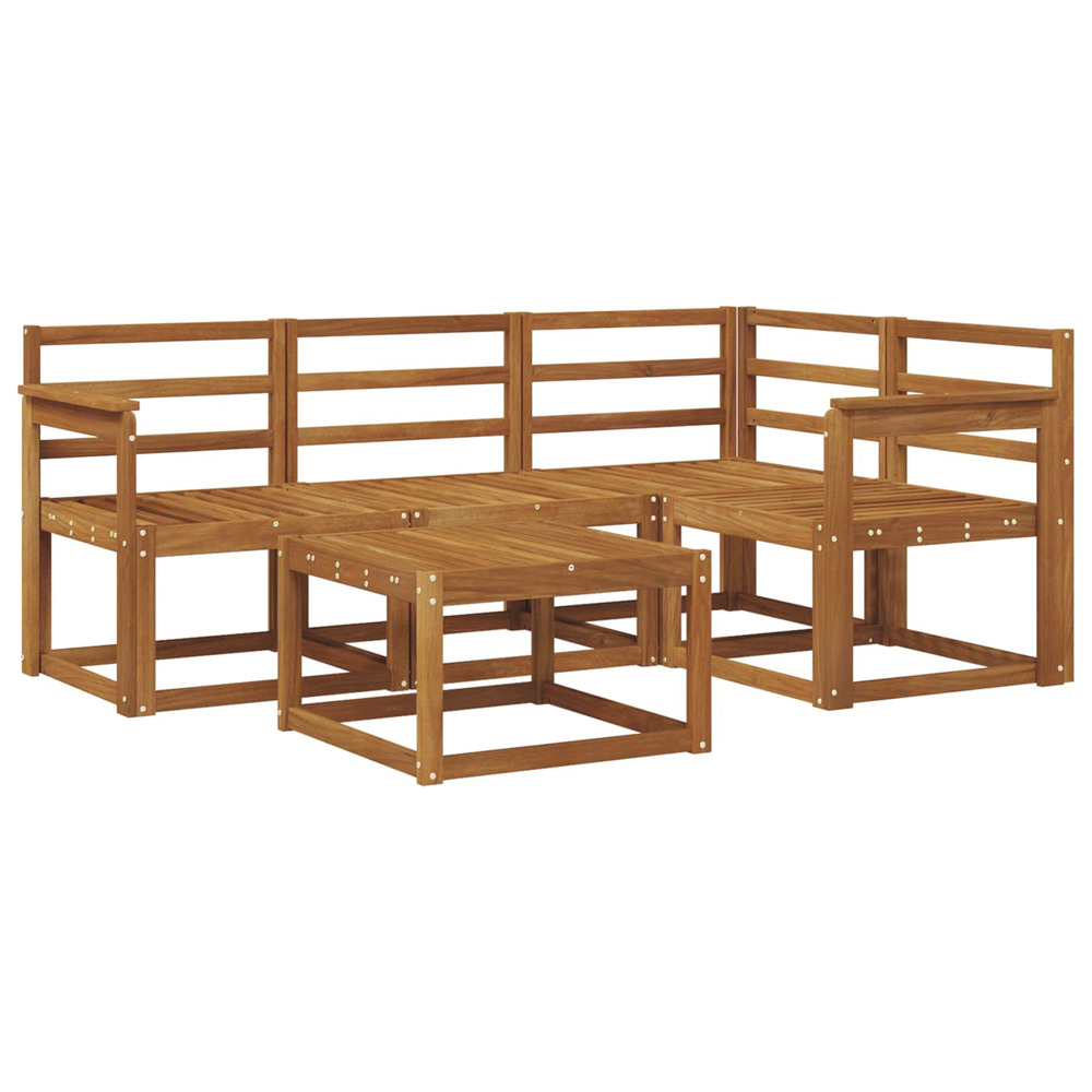 Ensemble de canapés d'extérieur 5 pcs naturel