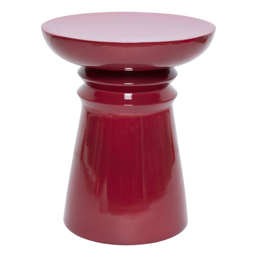 Table d'appoint jaya ronde d.38cm rouge