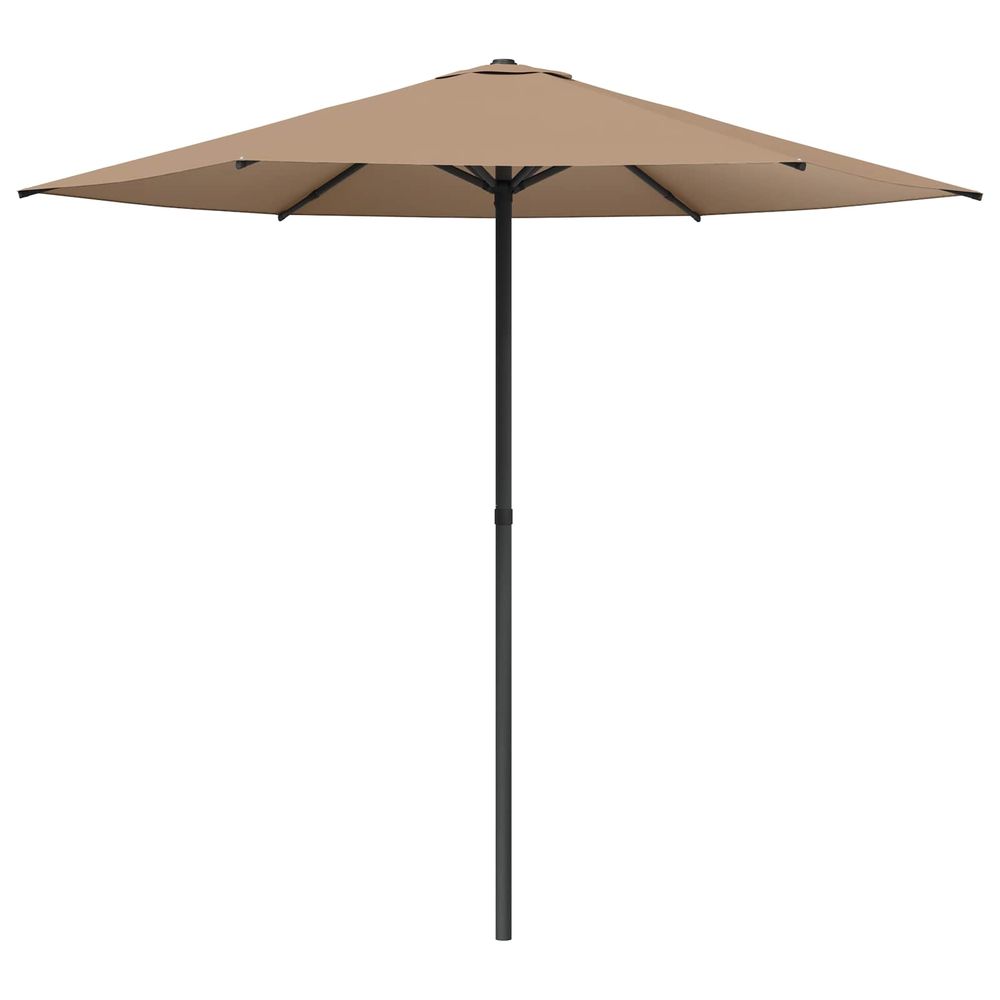Parasol de jardin 230 x 230 cm polyester rectangulaire taupe