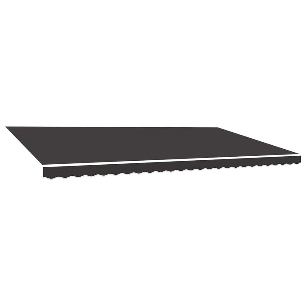 Tissu de remplacement pour auvent anthracite 600x350 cm polyester