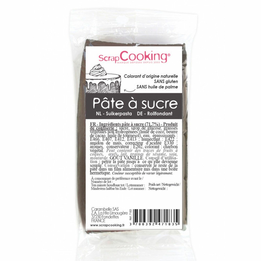 Pâte à sucre grise 300 g