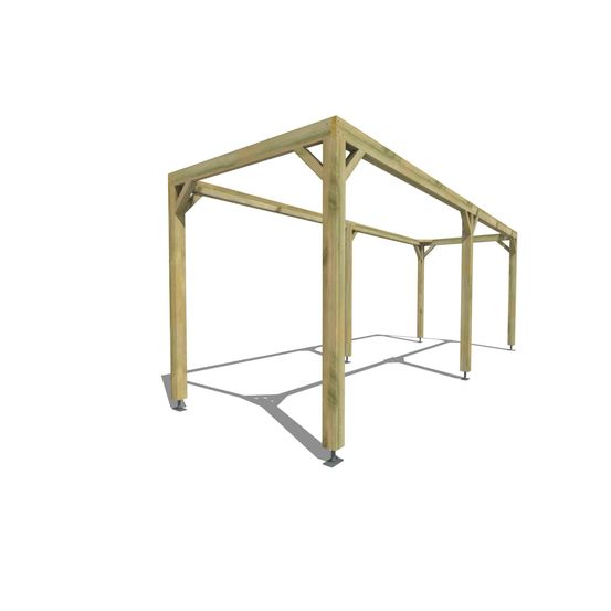 Pergola bois • 7m x 2m • indépendante • cadre simple • livraison comprise