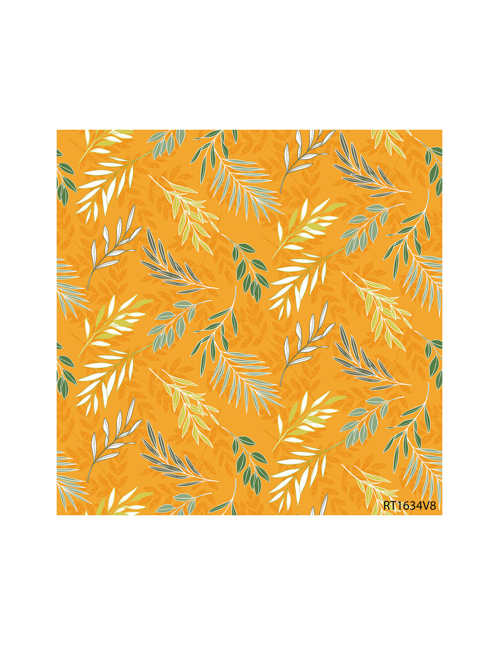 Toile cirée déco access deco ramage orange rl de 140cmx20m - access deco