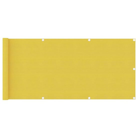 Écran de balcon jaune 75x400 cm pehd