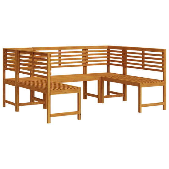 Ensemble de banc de jardin 5 pièces en bois d'acacia