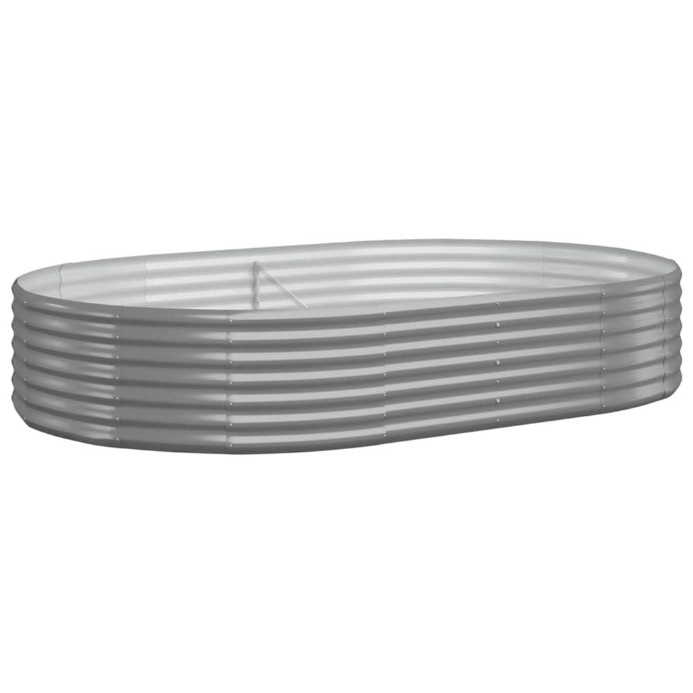Lit surélevé de jardin acier galvanisé 214x140x36cm gris