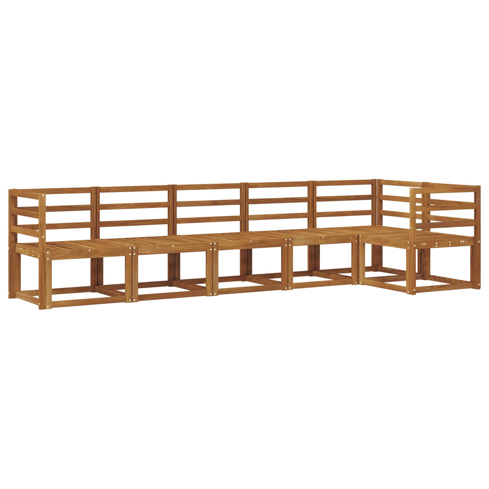 Ensemble de canapés d'extérieur 6 pcs naturel