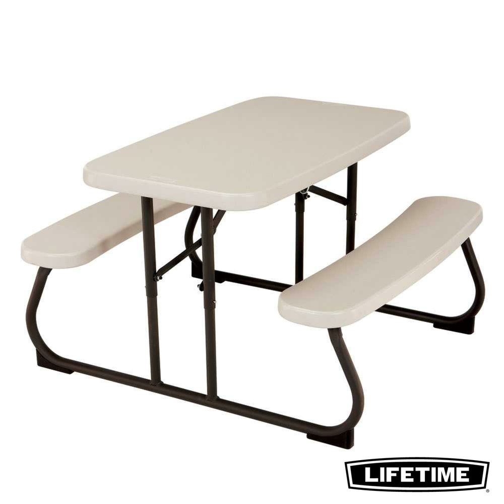 Table picnic enfants rectangulaire pliante beige (4 places) LIFETIME #280094