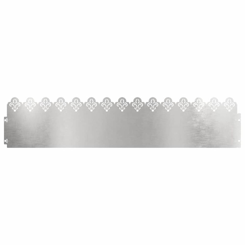 Bordures de pelouse 20 pc 103 x 0,05 x 22 cm acier inoxydable