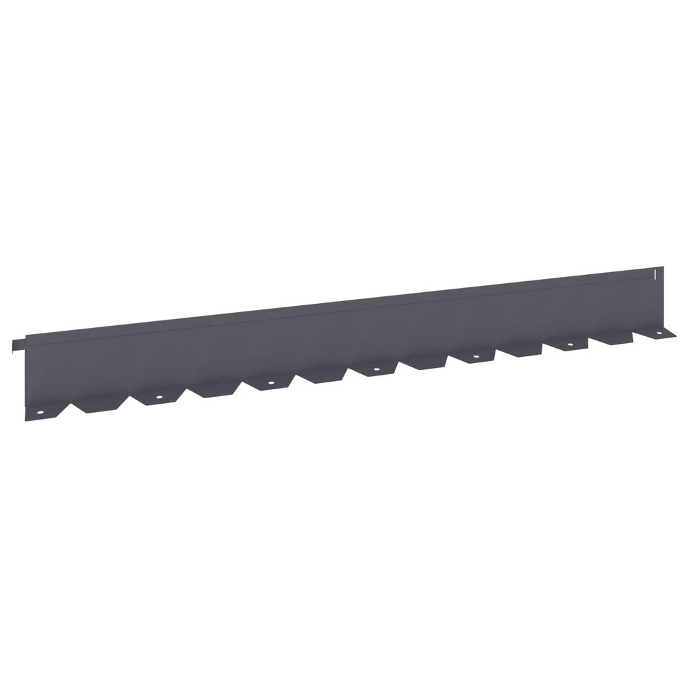 Bordure de pelouse 20 pc 102 x 10 x 4 cm acier anthracite