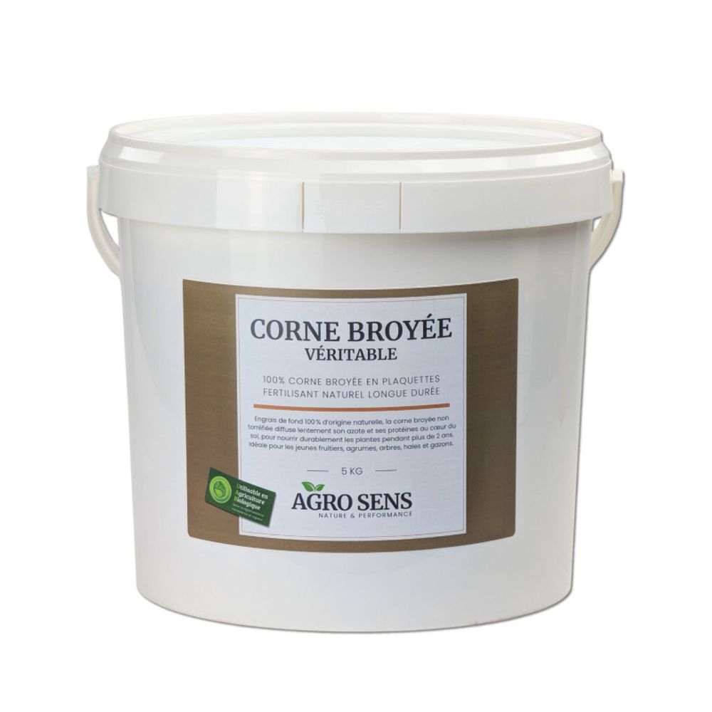 Corne broyée - engrais azoté longue durée - seau 5 kg