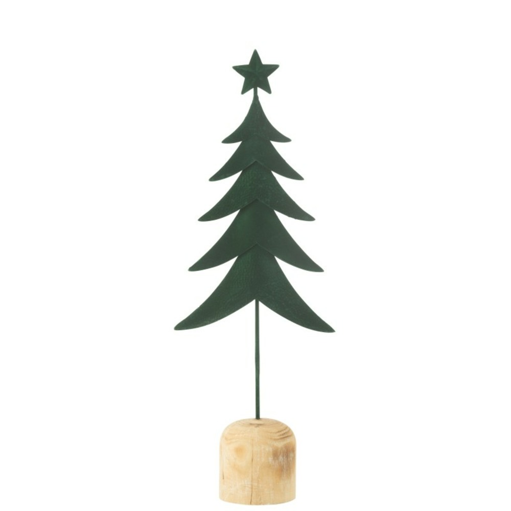 Sapin de noël artificiel en métal vert 17.5x8x49 cm h49